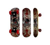 Skateboards, 17 x 5 inch Complete Skateboard for Beginners, 7 Layer Canadian Maple Double Kick Deck Concave Cruiser Trick Skateboard for Little Ones (S3_Kill Buzz)