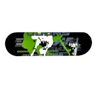 Skateboards, 23 x 5.5 inch Complete Skateboard for Beginners, 7 Layer Canadian Maple Double Kick Deck Concave Cruiser Trick Skateboard for Juniors and Adults (S7_Abstract Green)