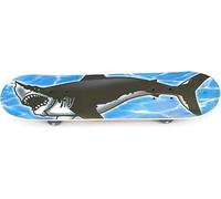 Skateboards, 31 x 7.5 inch Complete Skateboard for Beginners, 7 Layer Maple Double Kick Deck Skateboard for Adults with Skate Board Hook (S_16 (shark strike))