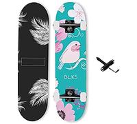 Skateboards Cute 7 Layer Maple Wood Children Kids Kids Skateboards Adults Beginners Non-Slip Durable High Precision Quiet ABEC-7 Bearing Skateboards Pro Skateboards (Color: C)