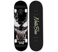 Skateboards Extreme Youth Skateboards High Precision Silent ABEC-7 Bearings 7 Layers Maple Wood Pro Skateboard/Stunt Tail Kick Kids Adults Beginners Girls Toddler Skateboards (Color: B)