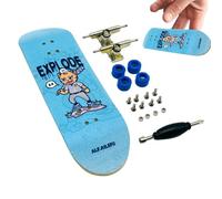 Skateboards - Maple Wood Mini Fingerboard, 100x30mm, Heavy Duty Solid Construction | Comfortable Slide Performance, Spare Parts Included, Obser Skill Builder