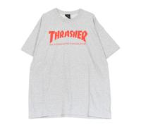 Skatemag Tee Mens T-Shirt Grey/red - male - Thrasher - T-Shirts - Gray - S - Tops S