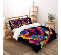 Skater Boy 3 Pcs DuvetCover Set Art 3D Boys Theme Microfiber Printed with Sheet Pillowcases King（220x240cm）