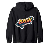 Skater Bruh Skateboard Funny Teen Boys Skating Skateboarding Zip Hoodie