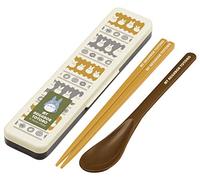 Skater CCS3SAAG My Neighbor Totoro Ghibli Chopsticks & Spoon Set, Silver Ion Ag+ Antibacterial, Made in Japan, 7.1 inches (18 cm)
