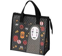 SKATER FBC1-A Spirited Away Thermal Insulated Lunch Bag with Zip Closure - No-face,Black