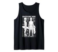 Skater Girl Funny Joke Action Figure Skateboarder Skate Tank Top