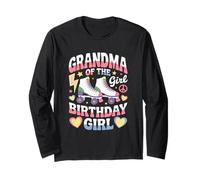 Skater Grandma Of The Birthday Girl Retro Roller Skating Long Sleeve T-Shirt