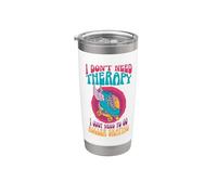 Skater I Don't Need Therapy I Just Need to Go Roller Skating Stainless Steel Insulated Tumbler