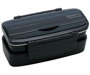 Skater Japanese Modern/Traditional Compartmental 2-Tier Bento Lunch Box, 900ml, Chopsticks