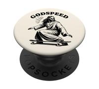Skater Jesus Godspeed Skateboarder PopSockets Adhesive PopGrip