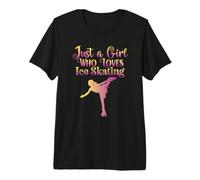 Skater Just A Girl Who Loves Ice Skating Premium T-Shirt