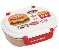 Skater QAF2BA-A Children's Bento Box, Fluffy Serving Lunchbox, 1 Tier, 12.2 fl oz (360 ml), Made in Japan, Dishwasher Safe, Microwave Safe, Burger Conx, Hello Boys, Girls