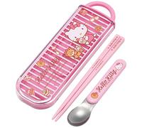 Skater Sanrio CCA1AG-A Hello Kitty Chopsticks and Spoon Set, Antibacterial, Made in Japan