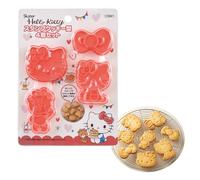 Skater Sanrio CSM1-A Sanrio Hello Kitty Snack Time Cookie Cutter, Set of 4
