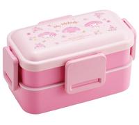 Skater - Sanrio My Melody 2 Tier Fluffy Bento Lunch Box 600ml Japanese Vibit Watercolor Flowers for Girls PFLW4-A