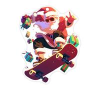 Skater Santa Claus Christmas Ornament - Skater Santa Bag Pendant | Acrylic Skateboard 2nd Skater | Santa Skater Ornament | Keychain Figure Hanging Bag Hanging