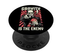 Skater Skateboarder Frankenstein Gravity Is The Enemy Skate PopSockets Adhesive PopGrip