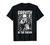 Skater Skateboarder Frankenstein Gravity is The Enemy Skate T-Shirt