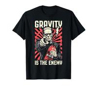 Skater Skateboarder Frankenstein Gravity is The Enemy Skate T-Shirt