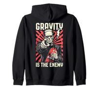 Skater Skateboarder Frankenstein Gravity Is The Enemy Skate Zip Hoodie