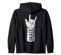 Skater Skateboarder Funny Broken Wrist Skate Skateboarding Zip Hoodie