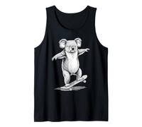 Skater Skateboarder Koala Funny Animal Skateboarding Tank Top