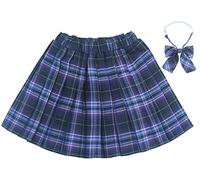 Skater Skirts for Teen Girls Lolita Skirt Kawaii for Kids Japanese JK Skirt Sailor Uniform Skirt Flared Mini Skirt Preppy Skirts Dark Purple 170 13-14 Years