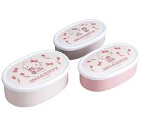 Skater SRS3SAG-A Hello Kitty Line Design Lunch Box, 28.9 ml (860 ml), Set of 3, Sealing Containers, Made in Japan