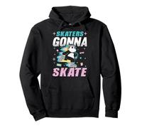 Skaters Gonna Skate Roller Disco Roller Skating Pullover Hoodie
