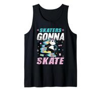 Skaters Gonna Skate Roller Disco Roller Skating Tank Top