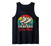 Skaters Gonna Skate Skating Lovers 70s Disco Roller Skate Tank Top