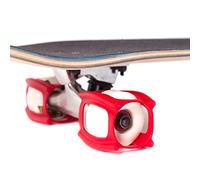 SKATERTRAINER Skater Trainers Skateboarding Training Accessories-Learn Skate Tricks Faster and Safer-Works on any Skateboard- Beginners Kids Teens Adults Boys and Girls -Ollie & Kickflip Red (4 pack)