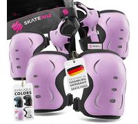 SKATEWIZ Knee Pads for Kids - Kids Knee and Elbow Pads for Children - Scooter Roller Skating Skateboard Inline Skates - IMPACT - Size S Pink Black - Skating Protective Gear