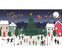 Skating Around The Tree Christmas Advent Calendar Freestanding 3D Xmas Advents ADV048