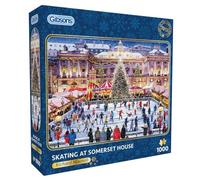 Skating at Somerset House | 1000 Piece Jigsaw Puzzle | Christmas, Winter Ice Skating | Sustainable Jigsaw Puzzle for Adults | Premium 100% Recycled Board | Great Gift for Adults | Gibsons Games B Corp