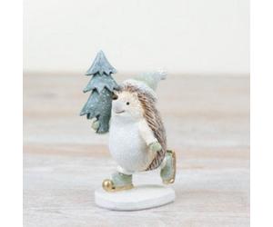 Skating Christmas Hedgehog Ornament