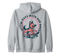 Skating German Shepherd Dog Quote 2026 Zip Hoodie