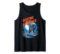 Skating into The Afterlife Funny Hockey Zombies Halloween Tank Top