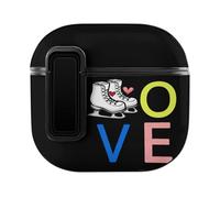 Skating LOVE Lce Skate Case Compatible with AirPods 4 Hard Earphone Case Protective Cover