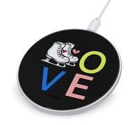 Skating LOVE Lce Skate Wireless Charger Cute Wireless Charging Pad Women Men