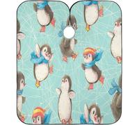 Skating Penguin Hairdressing Apron Waterproof Hair Cutting Gown Easy Clean Beard Bib For Home Beauty Shops Barbers 140X168Cm
