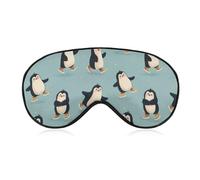 Skating Penguins Blackout Sleep Mask for Side Sleeper Soft Covers for Travel Essentials Nap