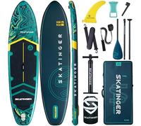 Skatinger 11'6×35" Super Wide Inflatable Stand Up Paddle Board, Ultra Stable Wide SUP for 2+1 People/Family/Big Size w/Shoulder Strap, 100L Backpack, All-Round Sup Board, US Fin