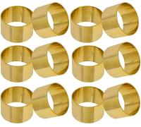 SKAVIJ Handmade Twisted Pipe Napkin Rings Holders Decor Dinner Party Wedding Thanksgiving Christmas Gathering (Gold 12pcs)