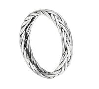 Skcess Ring Real 925 Silver 5MM Braided Pattern Rings for Men Size R 1/2