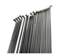 Skday 12Pcs Pillar 1423 PSR Spokes J-hook J-type J-bend Gauge 14G 2.0MM J-curve Flat Bladed 168mm - 302mm Road Bike Spoke Brass Nipples(290mm)