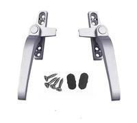 Skday Window Handler Universal Right/Left Hand 2PCS Aluminum Alloy 38 50 Type Window Handle Seven Shaped Left and Right Sliding Glass Door Lock Buckle UPVC Doors(A)