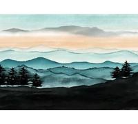 skdhlifpj Photography Wallpaper Chinese-Style Blue Mountains 400cmx280cm 3D Mural Modern Abstract Landscape Scenery Kids Living Room Bedroom Wallpaper